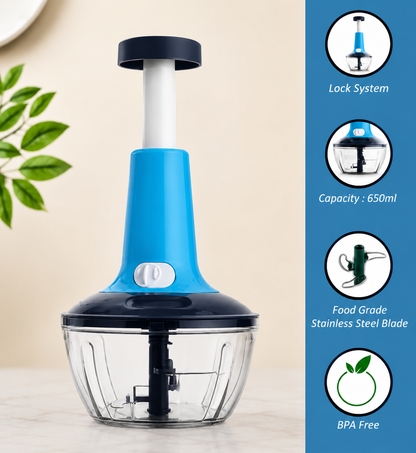 Perfect 650ml Vegetable Chopper With Sharp Blade Vegetable & Fruit Chopper (Pack Of 1)...
